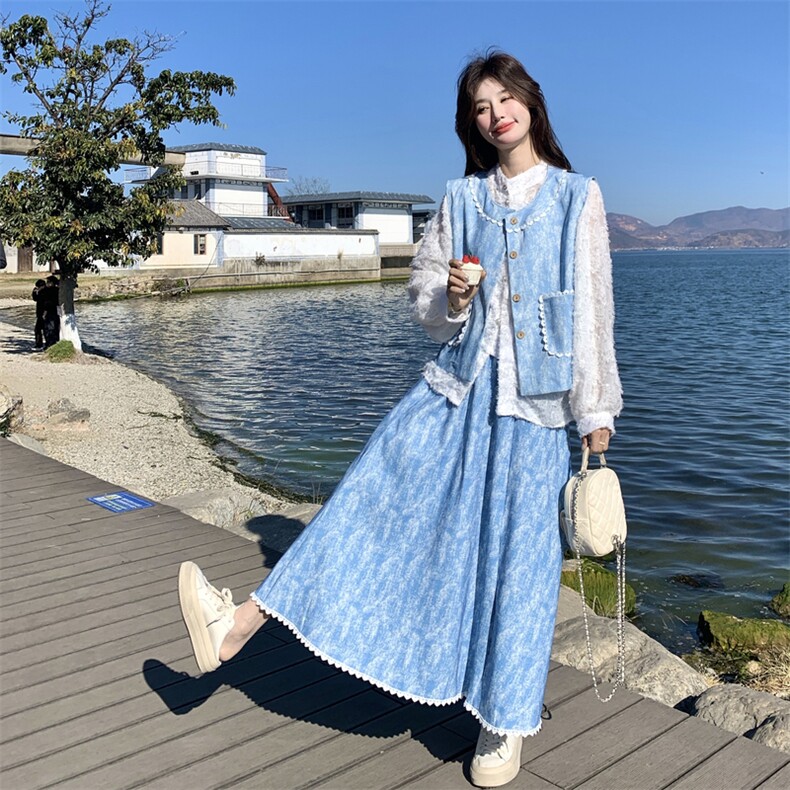 出货春新款三件套裙子2C198-6803-P185-P278,女装连衣裙,2C198