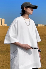 T23613-P48M-6XL夏季240克大码金属拉链oversisz宽松短袖T恤，男装T恤，星座109
