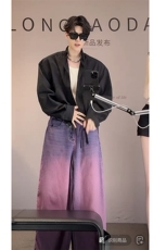 早秋短款潮流百搭休闲小众设计衬衫短外套男CS899-P72(网图参考），男装衬衫，电商B267