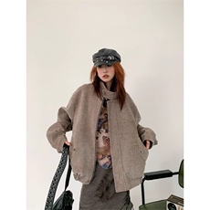 美式铜氨触感哈灵顿cleanfit夹克男女春季树纹肌理千鸟格内里外套，男装夹克，星座506A