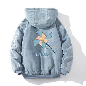 控价158牛仔外套男大码加厚加绒棉衣男羊羔毛棉服男 NM53112-P140图片