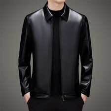 K82269钱塘2020-2秋冬新款百搭商务休闲中年男士夹克外套P142，男装皮衣，钱塘207-2