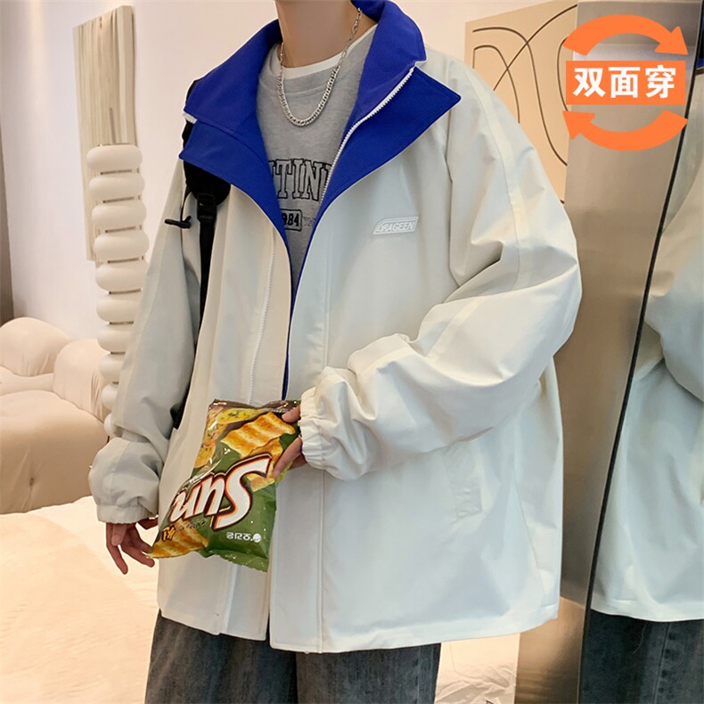 2025春节新款双面穿夹克男宽松休闲棒球服短款翻领外套JK6002-P78图片