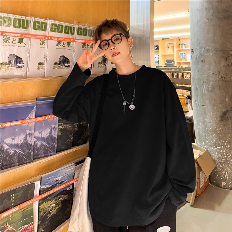 复古宽松百搭时尚简约打底衫日系纯棉休闲T桖上衣HY10TP17控29,男装T恤,电商A102B