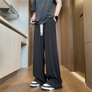 抖音品质夏季新款冰丝垂顺凉感宽松休闲裤B315-K25573-特p30控58图片