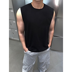 纯色背心DF359-TP11-13青少年学生轻薄透气休闲圆领纯棉汗背心，男装背心/马甲，电商A102