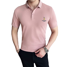 2024夏季新款英伦风高品质修身刺绣POLO衫冰丝短袖T恤男D239-p48，男装T恤，电商D303