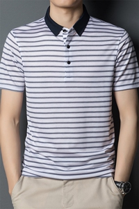 BJ90628男士2023年夏季新款百搭T恤男短袖商务休闲体恤男P110图片