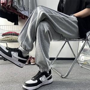 2025春季新款高街hiphop宽松直筒裤条纹运动裤男 现货K7690-P44图片