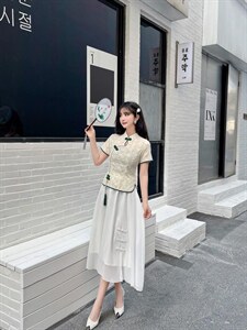 【现货】两件套旗袍图片