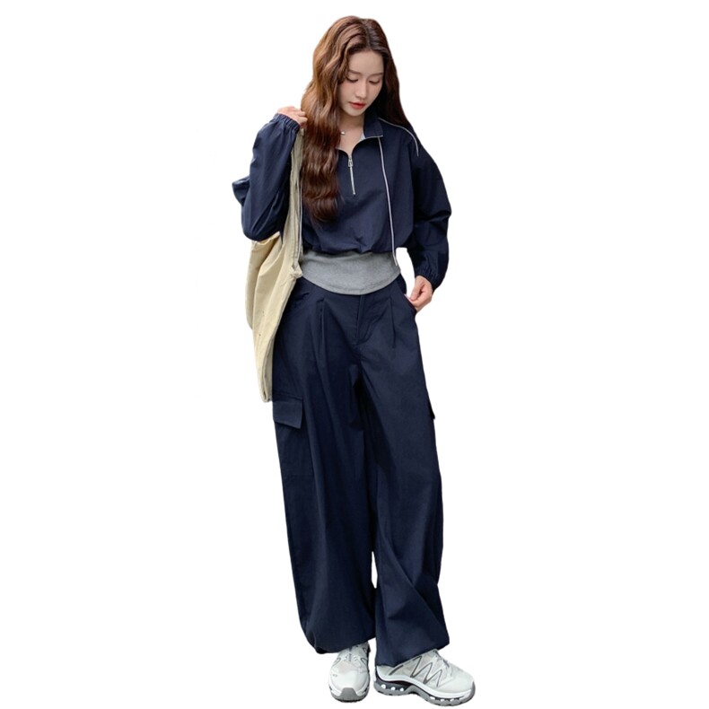 25新款休闲拼接长袖上衣长裤套两件套2C215-P175-K235,女装套装/套裙,2C215