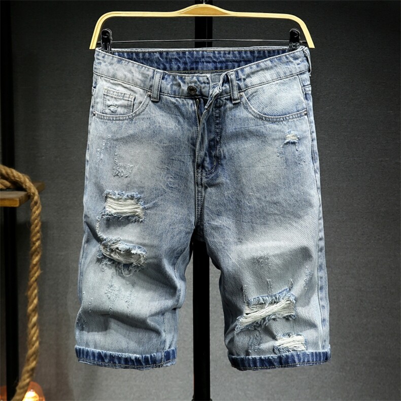 夏季牛仔短裤男中裤五分裤XZ1112-330-P45，男装牛仔裤，电商B223（原星座515-1）