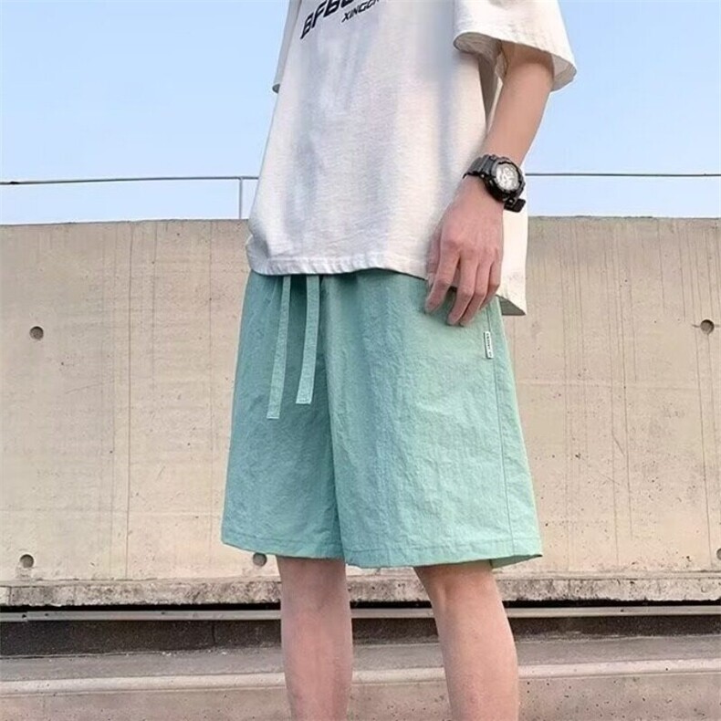速干短裤夏季美式薄款运动学生五分裤子宽松外穿休闲中裤图片