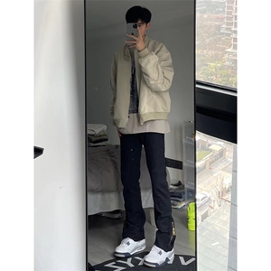 美式高街微喇叭牛仔裤B342-K7030-P65控88图片