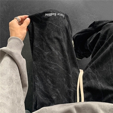秋装灯芯绒美式束脚工装伞兵裤宽松大码休闲长裤男KH118P48，男装工装外套，电商A341