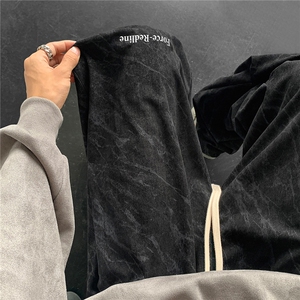 秋装 灯芯绒美式束脚工装伞兵裤宽松大码休闲长裤男 KH118 P48图片