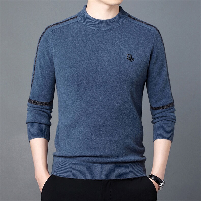 CM61125钱塘2020-2中年男士百搭纯色冬季厚款半高领羊毛衫P147,男装针织衫/毛衣,钱塘207-2