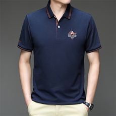 polo衫男夏季免烫短袖t恤男高级感商务休闲半袖体恤HMQ321-P58，男装Polo衫，星座1105-3