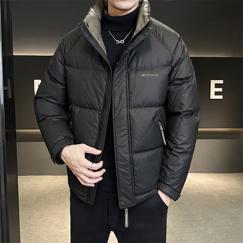 新款拼色立领羽绒服男短款外衣保暖羽绒外套Y611-P165,男装羽绒服,电商A237
