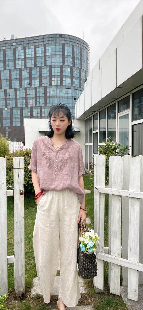 纯苎连衣裙小衫裤子裙子衬衣 时尚风 风淑女风休闲风，女装连衣裙，川哲