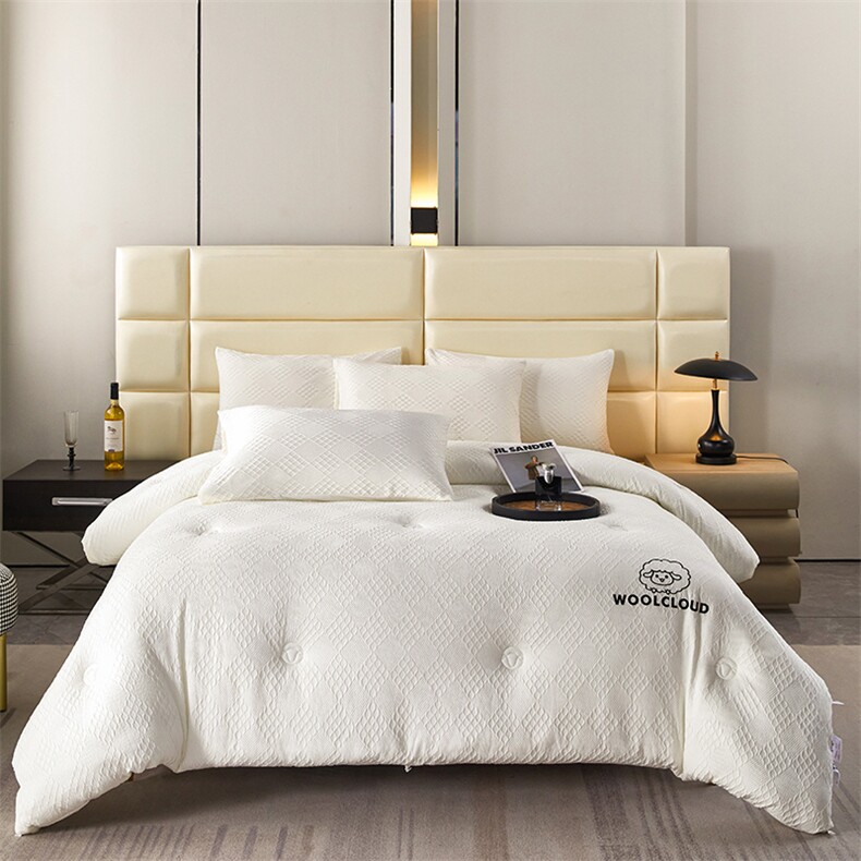 新款A类抗菌棉羊毛提花被被子被芯，被套/被芯，一起卖家纺