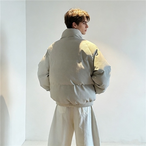 【帆布皮】冬季立体纹理感立领棉服男保暖棉衣M900-P110图片