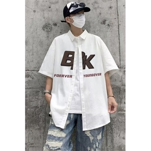 日系工装短袖衬衫男款夏季潮牌休闲衬衣百搭宽松外套CY772-P34图片