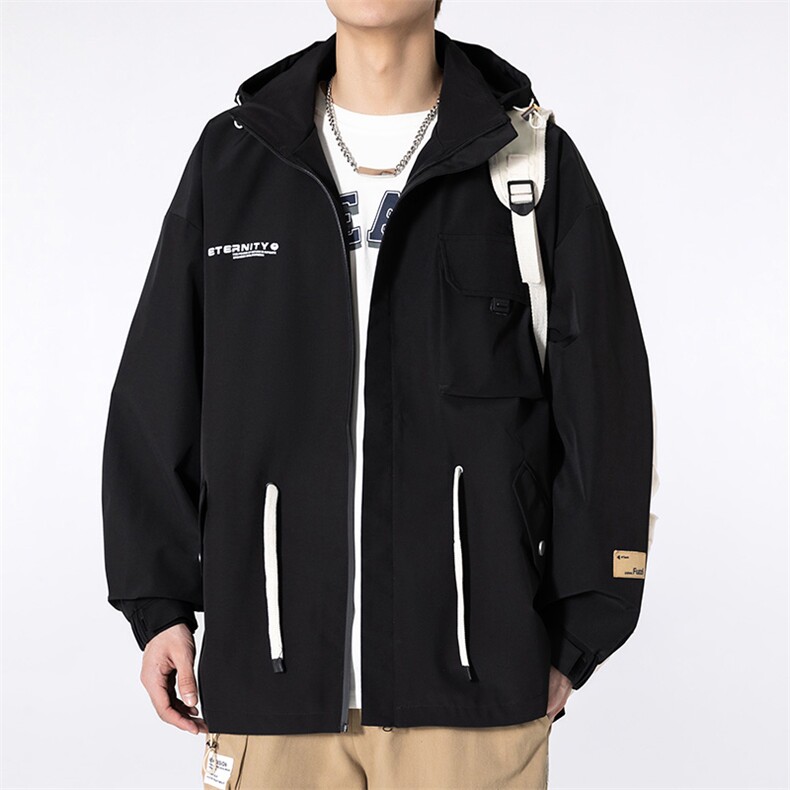 港风L-9XL春装新款现货防水加大冲锋衣男潮外套XZ109-JK2301-P78,男装夹克,星座109