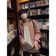 【网图有货】泡泡纱格子衬衫男款色织格纹长袖衬衣T13CC-P42，男装衬衫，星座1007（原301D）