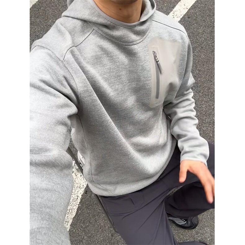 DD333P75户外飞禽24新品阳离子针织一体绒压胶连帽卫衣运动T恤，女装T恤，电商B323A