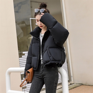【双11主推款】新g标90白鸭绒黑色短款羽绒服女宽松小个子面包服图片