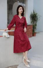 提花连衣裙，女装连衣裙，米娜·丹怡