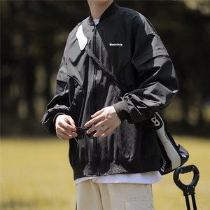 秋季美式复古飞行员夹克男女潮流户外宽松棒球服外套J8208P75