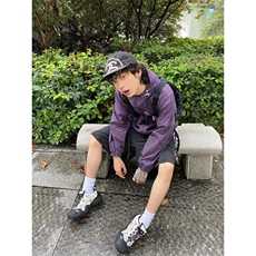 FS421HH-P50紫色防晒衣男夏季连帽冲锋衣外套山系户外钓鱼登山服，男装夹克，星座1007（原301D）