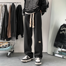 2025冬季新款华夫格贴标保暖羊羔绒直筒裤A316-1-K1212P45控65，男装棉衣，星座906（原电商a316-1）