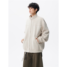 复古麂皮绒立领外套男女潮牌大码春秋飞行夹克美式外套JK5210/P80，男装夹克，电商B238