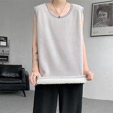 8XL-M德绒羊羔绒背心男加绒加厚保暖内搭坎肩马甲打底衫BR001P30，男装背心/马甲，电商B312