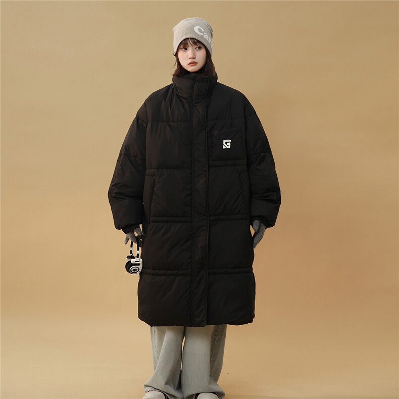 中性风美式复古潮牌中长款羽绒服大码过膝羽绒服男77930P258控378，女装羽绒服，星座226-1