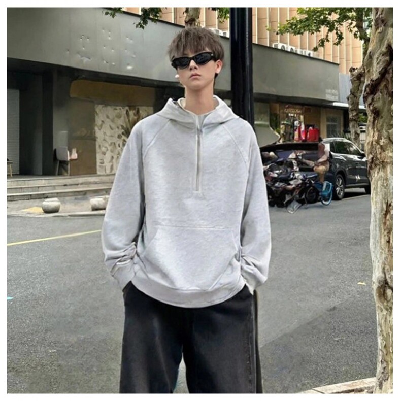 网图秋季重磅直播380克全棉拉链套头连帽卫衣外套AH908-P45,女装短外套,四季星座610B