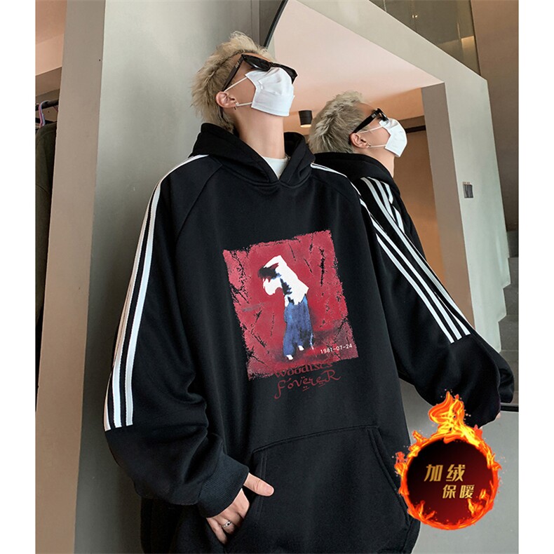 抖音得物供货提供视频秋冬重磅美式宽松织带连帽卫衣0438,男装卫衣,电商A486