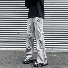 8XL-M休闲裤男春夏加肥加大码西裤高街显瘦拖地裤9026p68控88，男装休闲裤，电商D206-1
