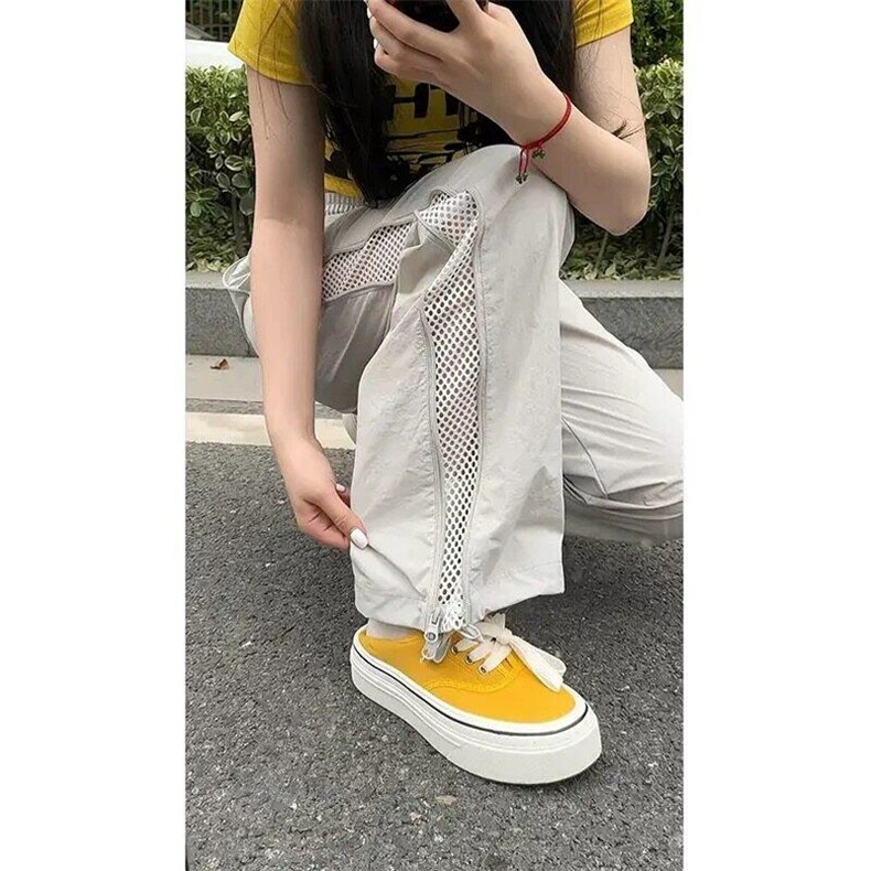 侧拉链全开运动速干裤子男款夏季网眼户外登山冲锋裤LCK1299-p40,男装休闲裤,星座1008