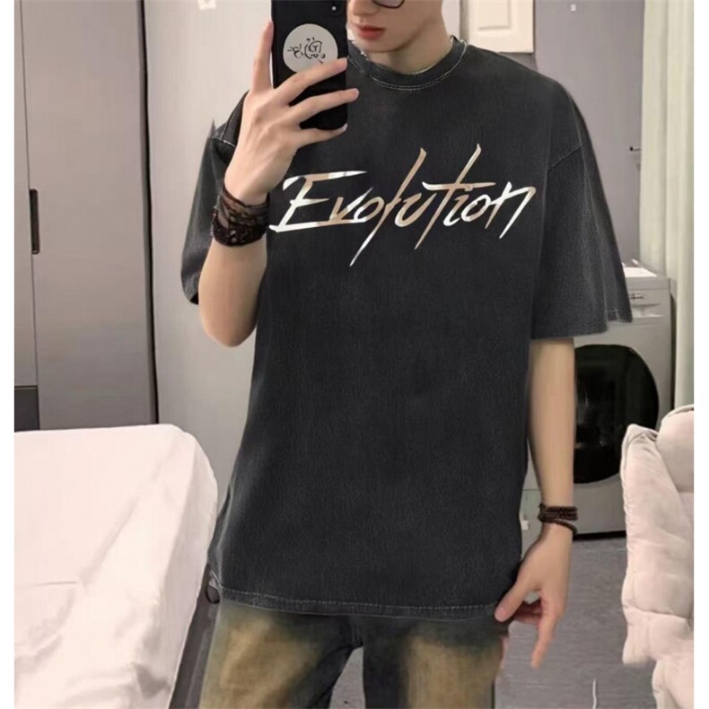 网图现货！谢霆锋演唱会同款T恤短袖设计感-EX50743-特批25,男装T恤,电商A061