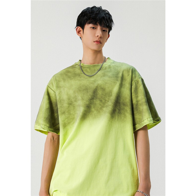 2026新款潮牌短袖宽松韩版扎染工艺T恤T7020/P4878，男装T恤，星座202
