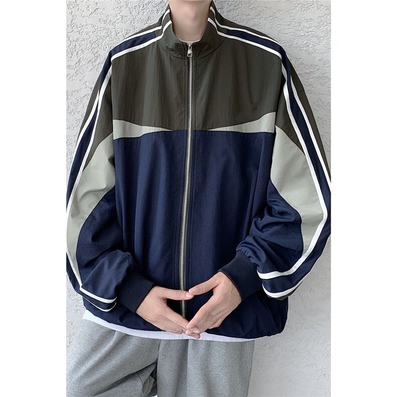 801-P55运动套装春秋季男士防水夹克外套潮流休闲帅气搭配,男装休闲套装,电商B323A