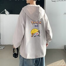 ！春秋新款港风休闲连帽夹克男宽松外套男装DJK258-P45图片