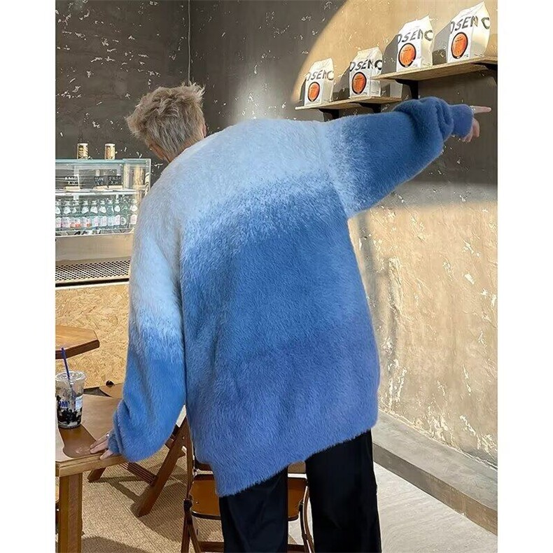 圆领渐变毛衣针织衫潮牌秋冬季上衣打底杉-M267,男装针织衫/毛衣,星座1002-2