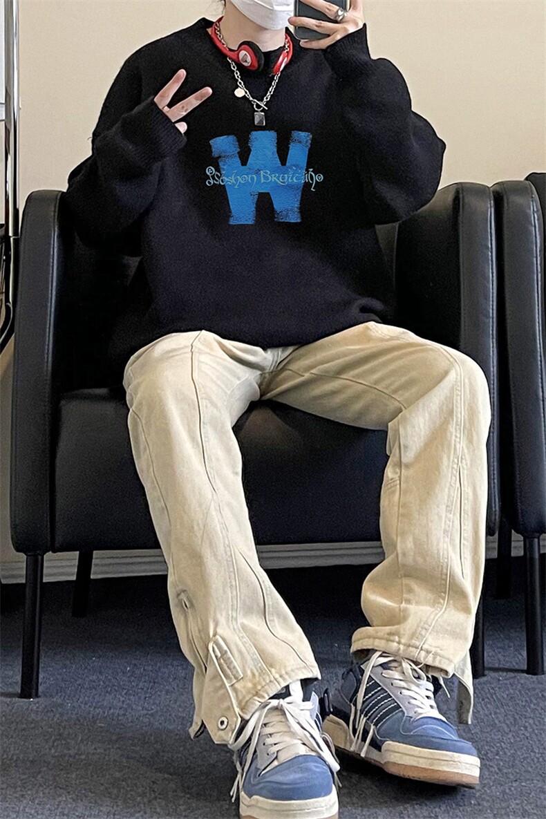 高质量！秋冬季半高领毛衣男加绒加厚线衣男针织衫男MY237-特p38,男装针织衫/毛衣,电商B367