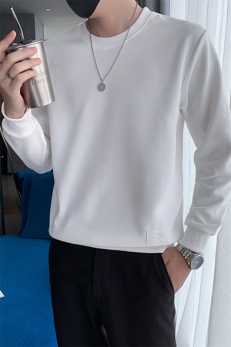 社会小伙卫衣男2025新款秋季潮牌圆领男装上衣A313-1-K777-P45,男装卫衣,电商A313-1