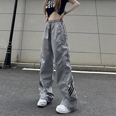 B2293-P58美式复古设计感高街休闲裤子新款拼接宽松直筒长裤，男装休闲裤，星座1608